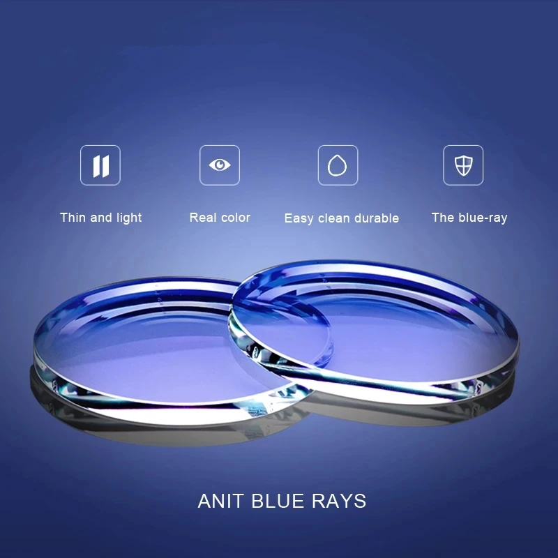 

Anti Blue Light Blocking Lens Optical Prescription Glasses Lens Myopia Hyperopia Progressive Lenses Index 1.56 1.61 1.67 1.74