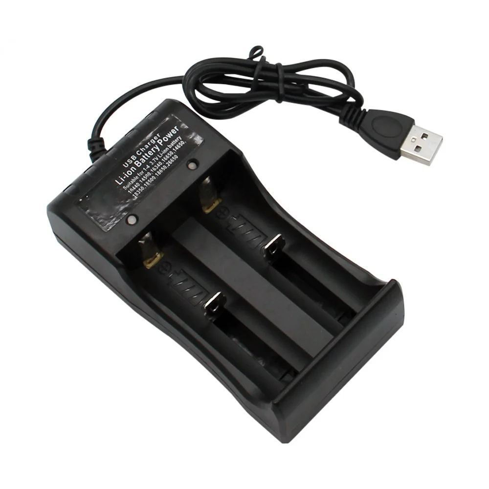 

Universal 1 / 2 Slot Battery 3.7V USB Charger Smart Chargering for Rechargeable Batteries Li-ion NiMH 18650 26650 14500 17670