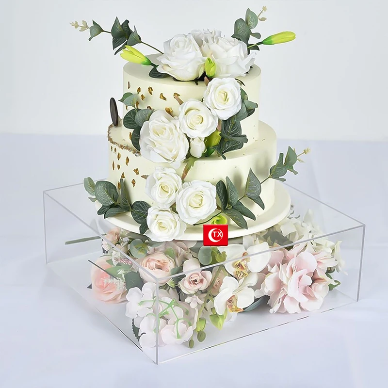 

15*10cm Acrylic Cake Display Board Square Cake Edge Smoother Scraper Tray DIY Cake Refillable Board Base Clear Cake Stand Tools