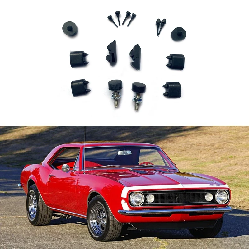 

Комплект резиновых ограничителей для бампера + Регуляторы капота для Chevrolet Camaro 1967 1968 1969