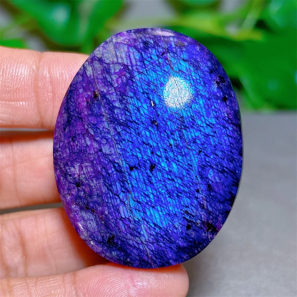 Фиолетовый лунный камень пальмовый кристалл натуральный кварцевый минералы