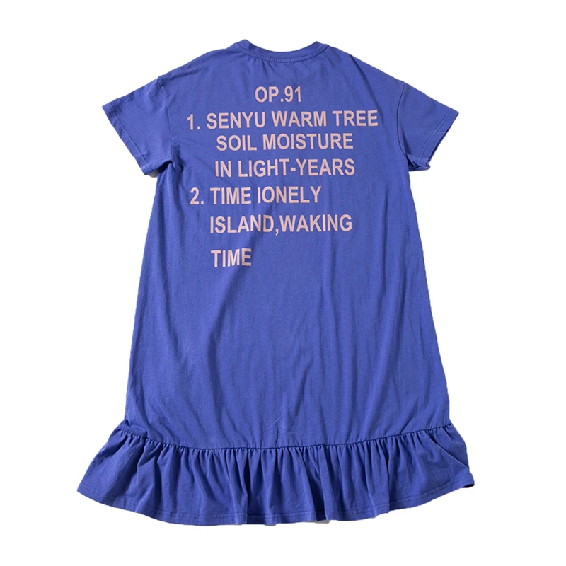 Мода 2022 летние новые длинные стильные платья для девочек с буквами свободные