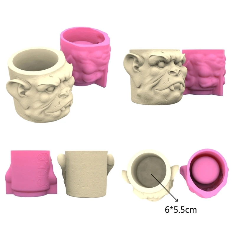 Цветочные горшки цементная силиконовая форма 3D монстры сочные формы для цветов