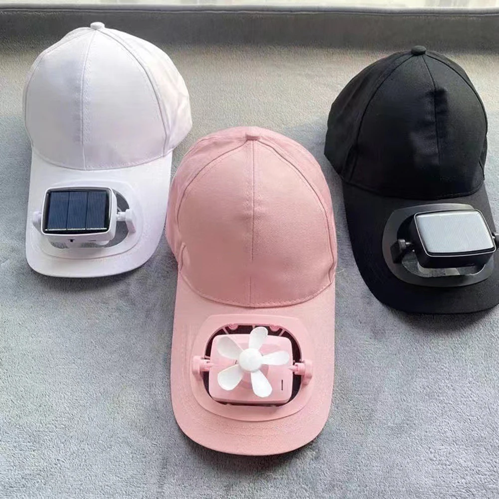 

Wide Brim Visor Solar Fan Hat Breathable Regulatable Sports Hat For Daily