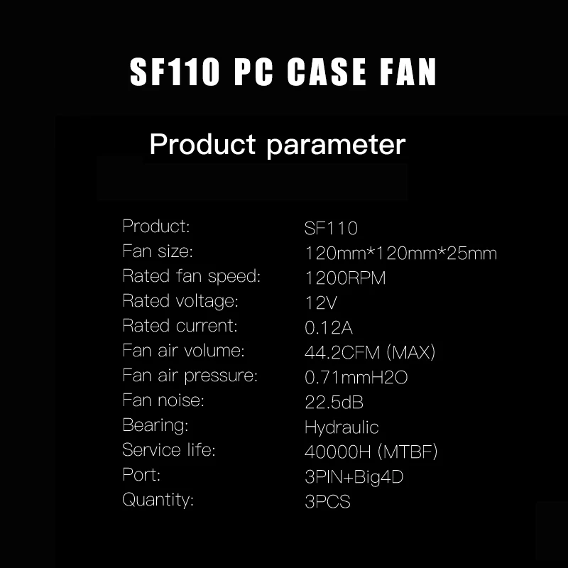 sama 3pcs computer case fan silent 3pin 120mm 1200rpm pc cooler case of fans 12v fix speed no led light 40000h quiet cooling fan free global shipping