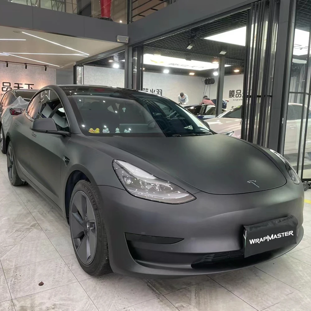 ПЭТ-лайнер Шлифовальная черная защитная пленка Ультраматовая автомобильная