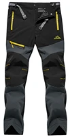 4 season breathable mens tactical pants fishing hiking camping waterproof no fleece pants zipper pocket casual trousers 2022 new