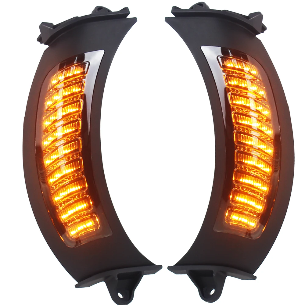 

Amber / White LED Running Turn Signal Lights For Road Glide 2015 2016 2017 2018 2019 2020 Motorcycle side Light 2 Pcs