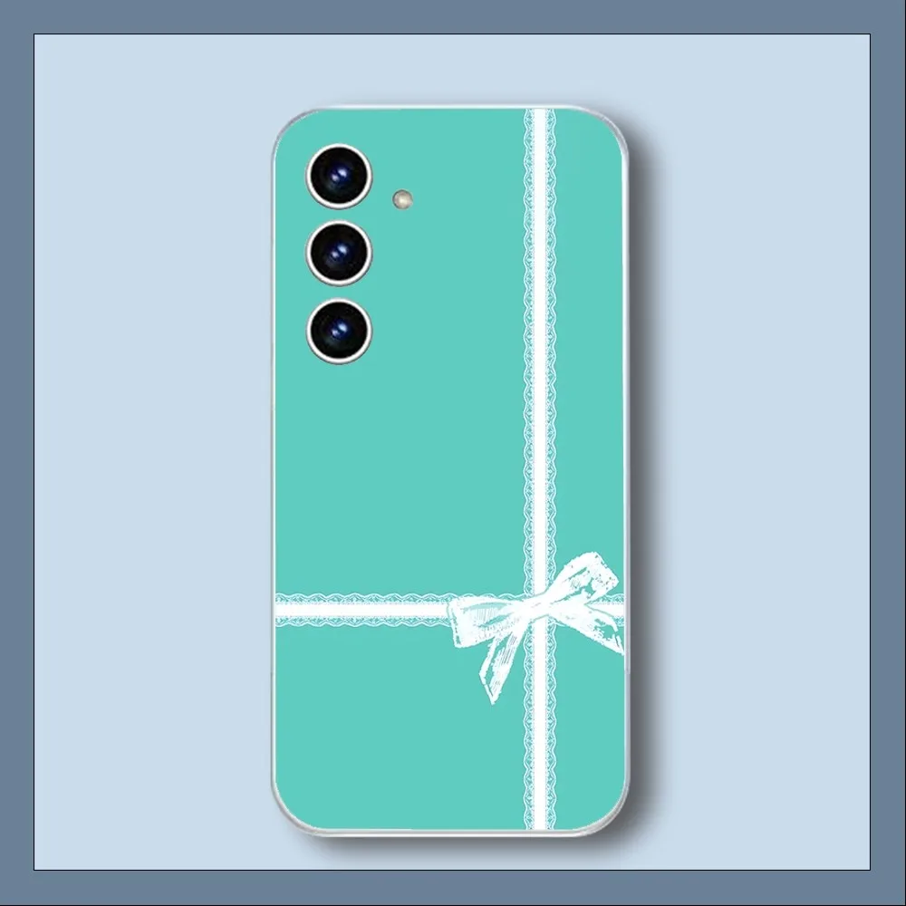 Синий чехол для телефона A-ti-ffany Samsung Galaxy A52 A12 A51 S21 Edge S22 ULTRA S23 S20LITE Plus Ultra Transparent Cover