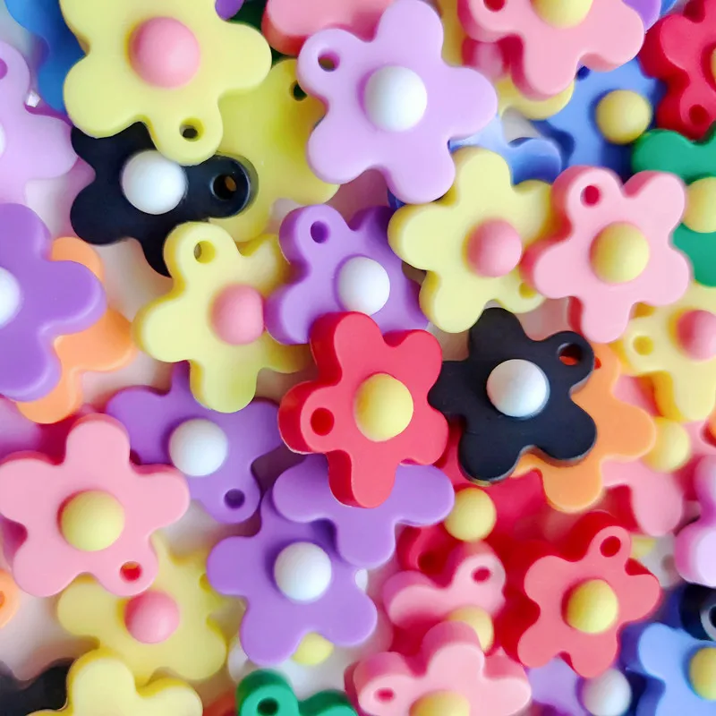 10-30 шт. брелок с цветами кулон красочный ПВХ-брелок подвески для ключей сделай сам