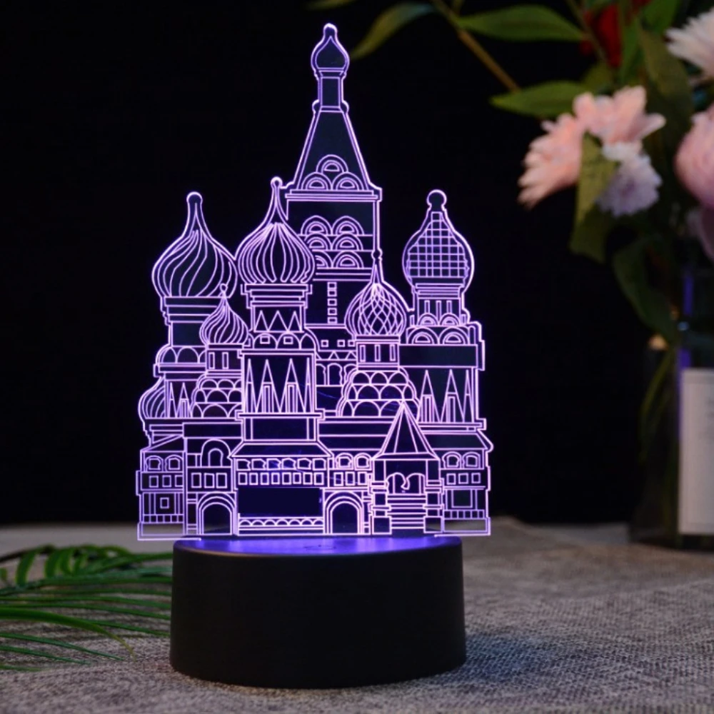 

Nighdn 3D Night Light Castle 3D Illusion Lamp 7 Color Change Nightlight Christmas Birthday Gifts for Boy Kids Girls Room Decor