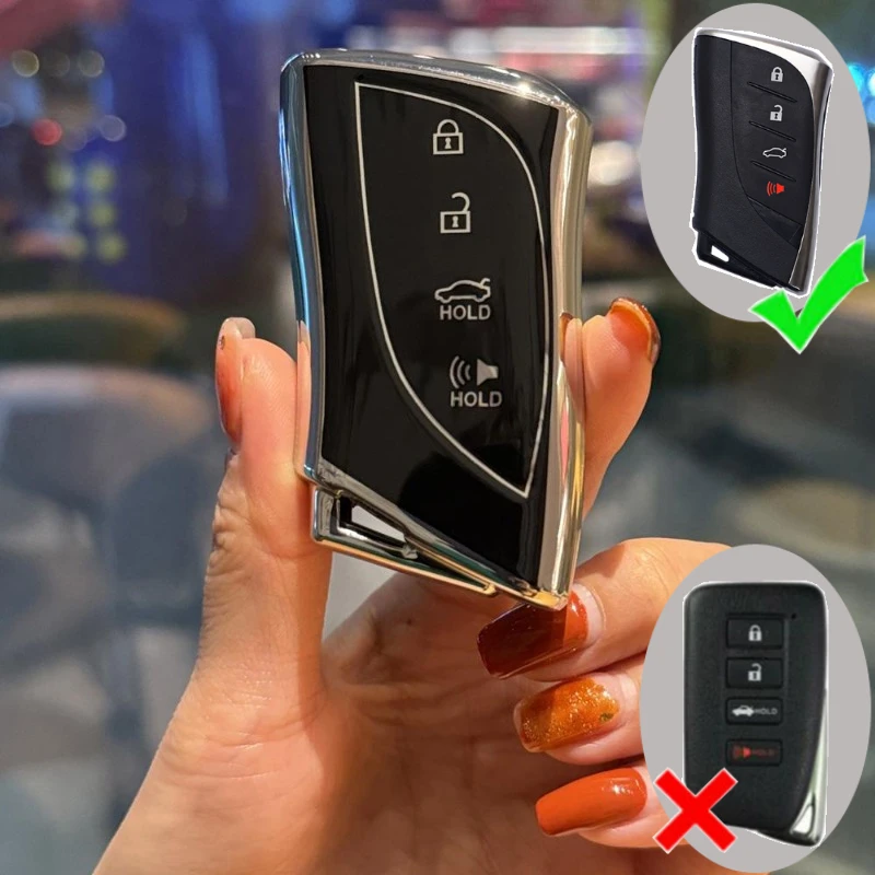 

Автомобильный брелок с серебряным краем, чехол из ТПУ, брелок для Lexus ES 2019-2023 для Lexus NX 2022-2023 для Lexus RX 2023-2024