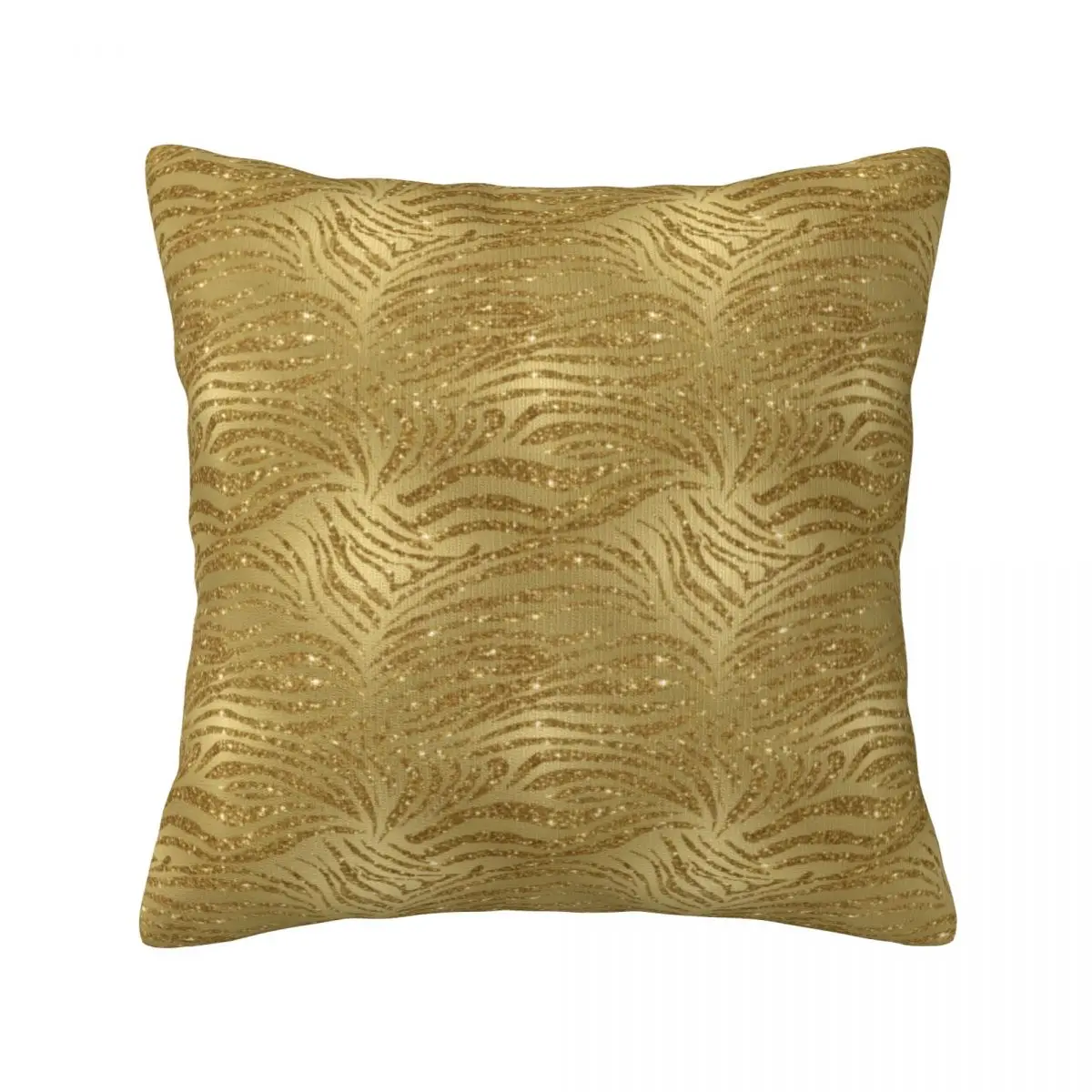 

Sparkle Tiger Print Pillow Case Gold Glitter Stripes Colored Polyester Pillowcase Home Decor Zipper Summer Cover