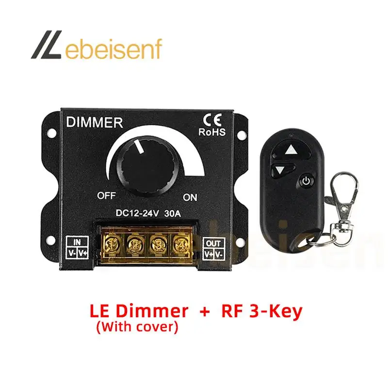 

DC 12V 24V Светодиодный вращающийся модулятор 30A монохромный штрих лампа регулируемая ручка переключатель RF беспроводной регулятор дистанционного управления