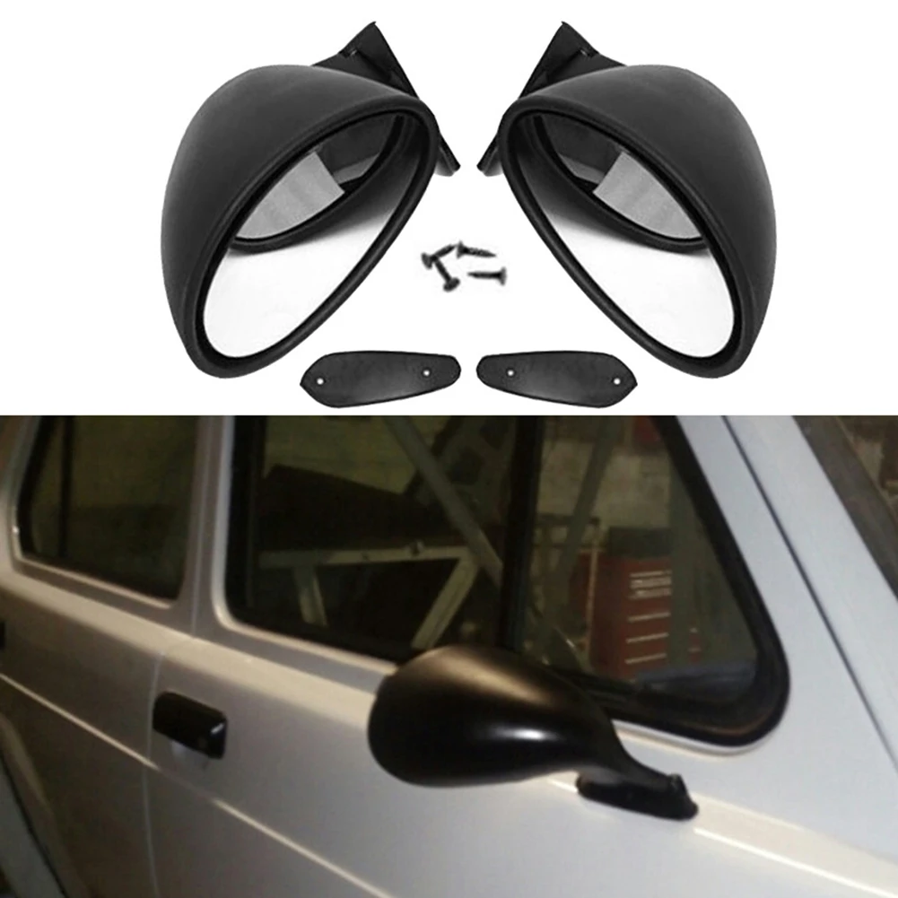 

Классическое левое и правое автомобильное зеркало в стиле Калифорнии в стиле ретро, боковое зеркало заднего вида, винтажное матовое универсальное черное