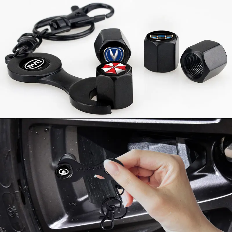 

5PCS Safty Car Wheel Wrench Tire Valve Stem Cap For Land Rover Range Autobiography Freelander DISCOVERY Sport 2022 Accessories