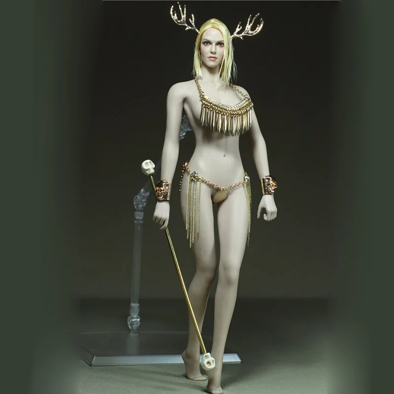 

Масштаб 1/6, металлический корсет с золотым рогом и кисточкой, металлическая фотография для 12 дюймов, экшн-фигурки, игрушки