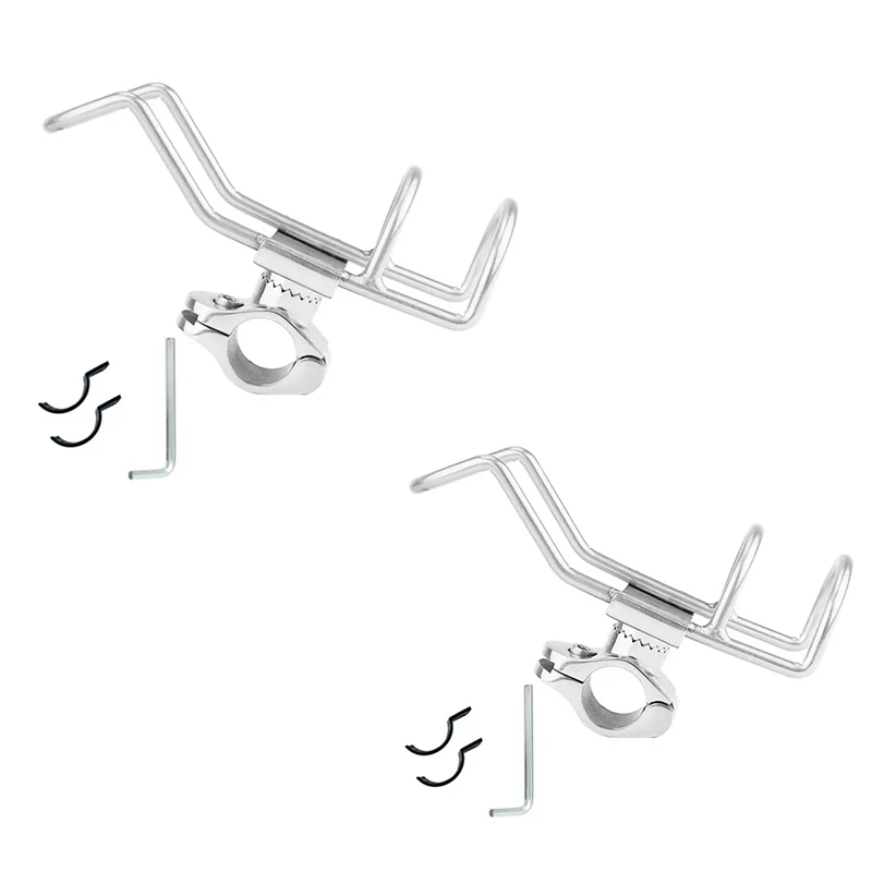 

Marine Grade Stainless Steel 316 Fishing Rod Rack Holder Pole Bracket Support Clamp On Rail Mount Boat Accessories