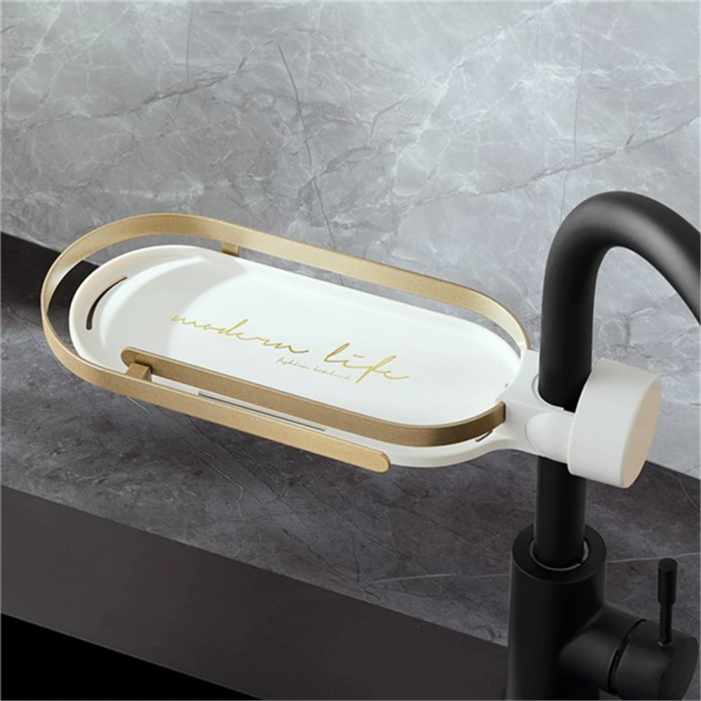 

Kitchen Bathroom Sink Faucet Rack Sponge Rag Drain Rack Storage Shelf Kitchen Gadgets Accessories Tool Hanging Organizer Holder