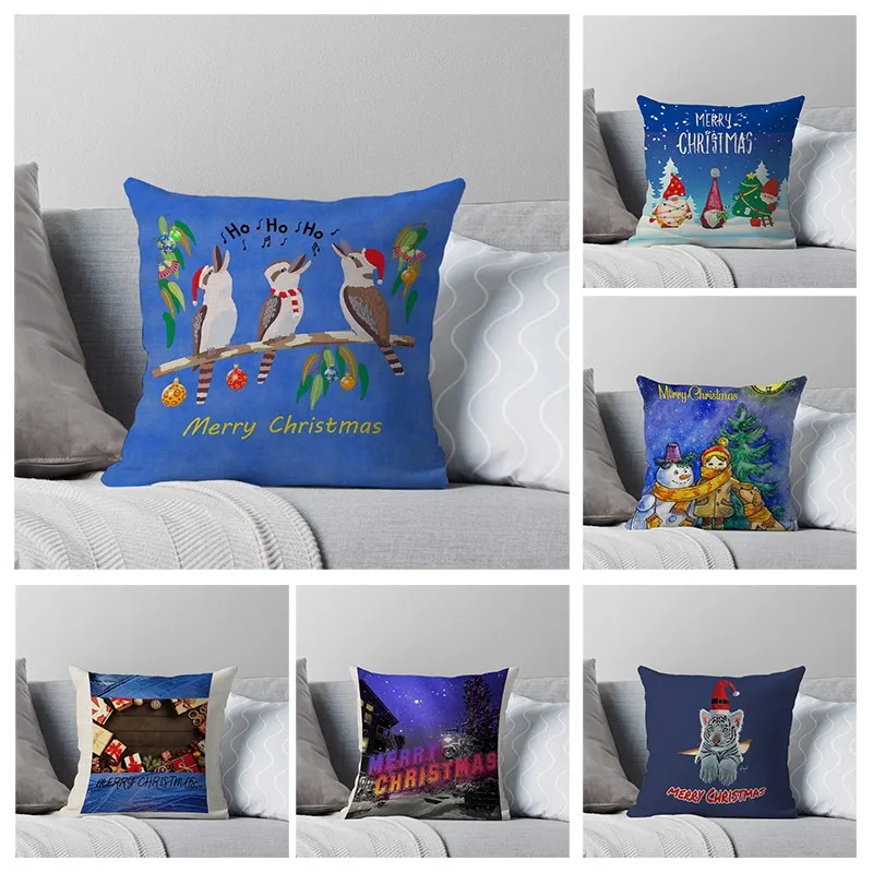 

Decorative Home pillow case Cushion covers autumn 45X45cm white nordic 40x40cm Modern Living Room sofa House bed halloween funny