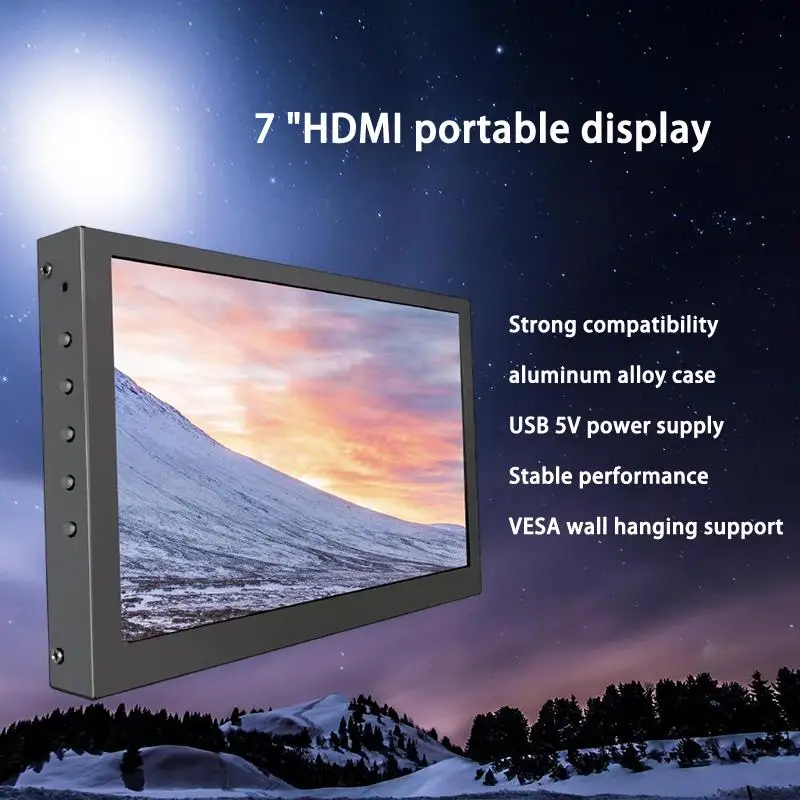

High-Definition 7-Inch Portable Display: The Ultimate Small Monitor for On-the-Go Entertainment and ProductivityAre you tired o