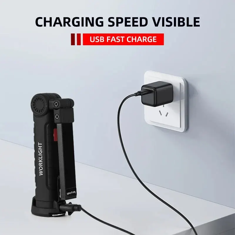 Перезаряжаемый USB-фонарик Для Кемпинга С Магнитным Основанием И Крючком