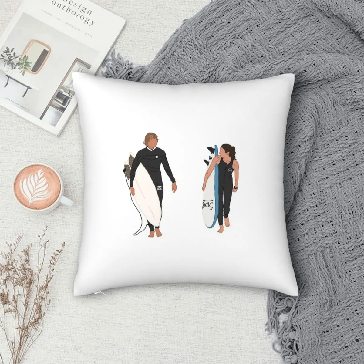 Квадратный чехол Densi для серфинга из полиэстера льна бархата креативный