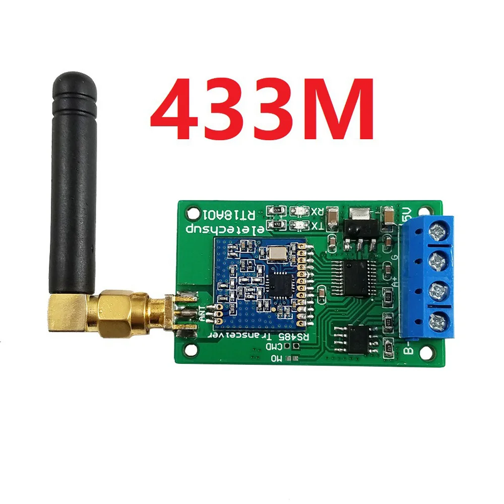 

2PCS RT18A01 RS485 Transceiver Wireless Repeater 485 Master-slave Control 433M 868M FSK Uhf Module for PTZ Camera PLC Modbus RTU