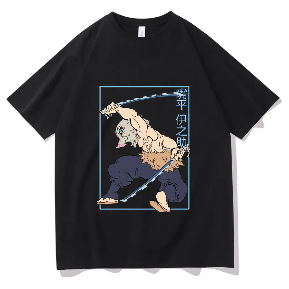 

Anime Inosuke Hashibira T Shirts Men Tee Kimetsu No Yaiba T-shirt Tops Demon Slayer Tanjiro Kamado Nezuko Tshirt Short Sleeve