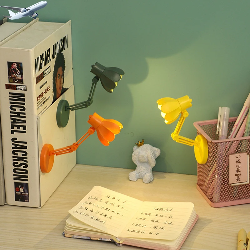

Mini Led Desk Lamp Foldable Book Night Light for Computer Room Study Reading Book Lamps with Clip Eye Protection Bedside Lights