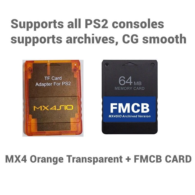 Переходник для карты памяти MX4SIO SIO2SD MC2SIO SD TF игровых консолей PS2 + 64 Мб FMCB карта Combo