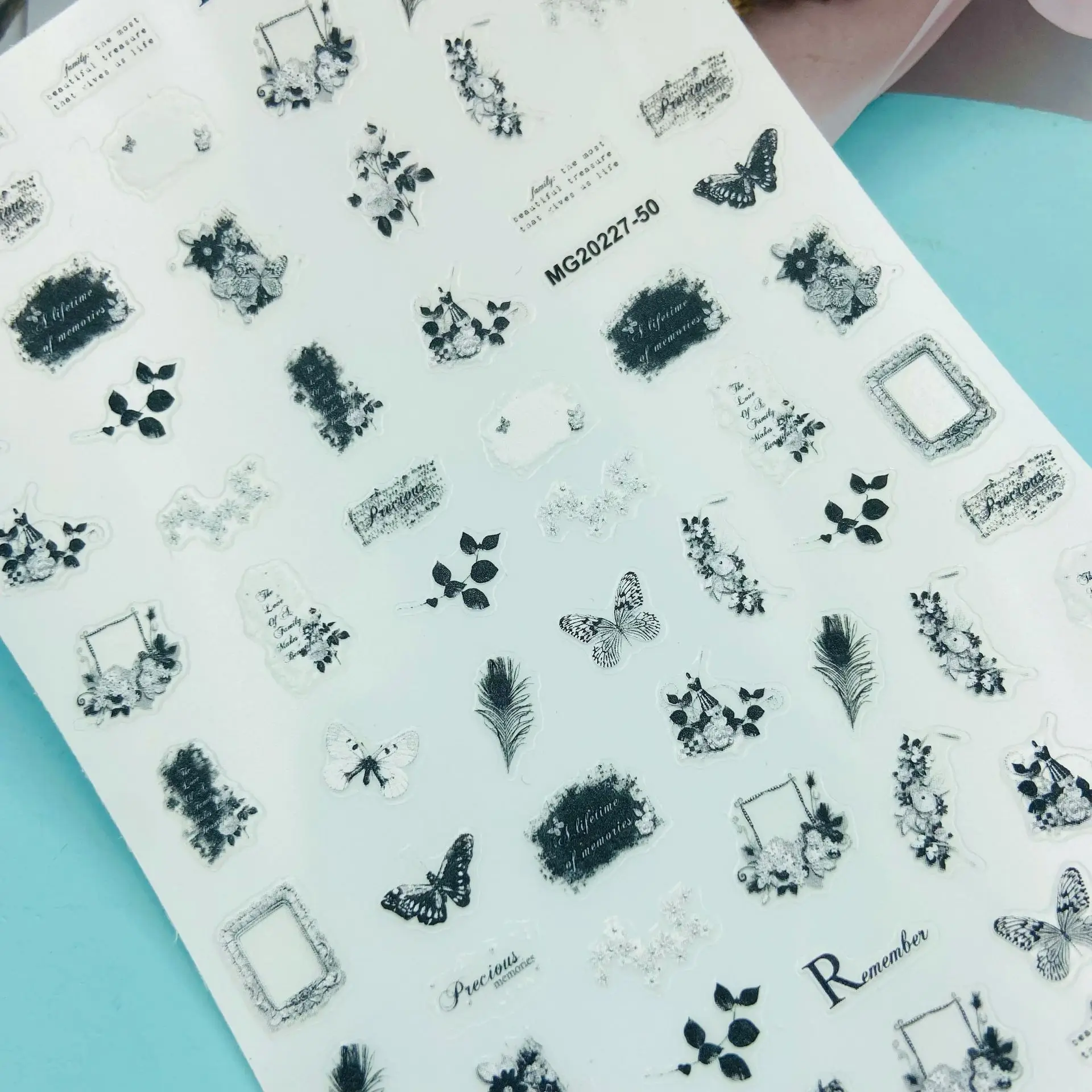 Наклейки для ногтей сделай сам в японском стиле без следов новый дизайн черных и