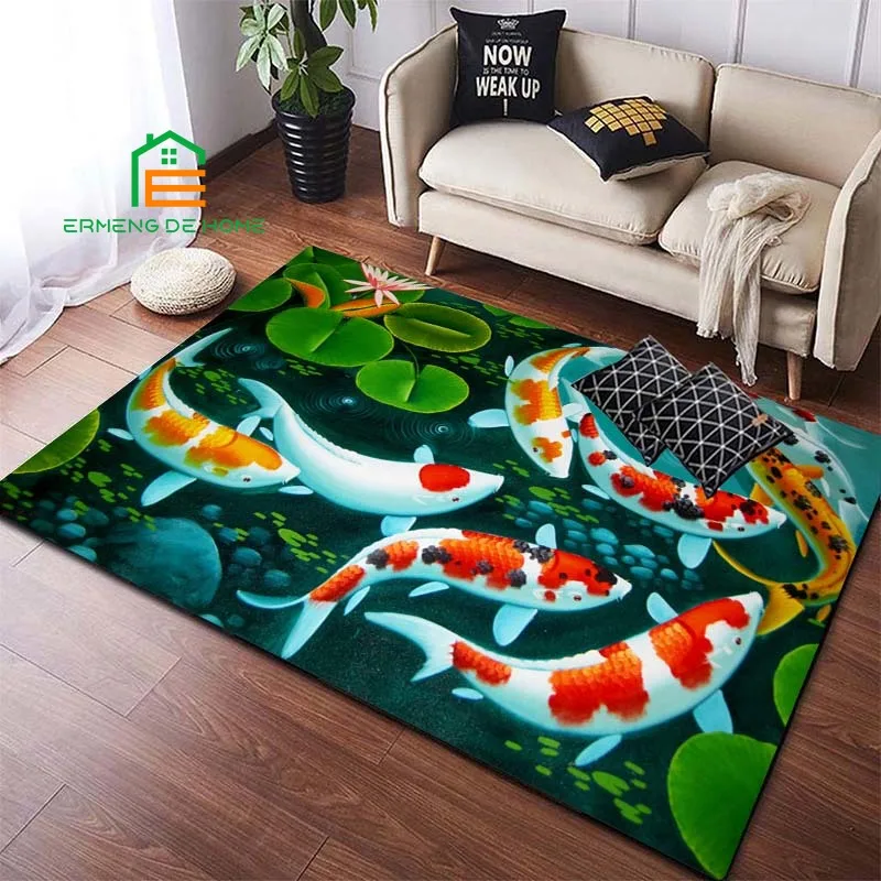 Реалистичные 3d фотообои Fish для спальни гостиной кухни напольные коврики
