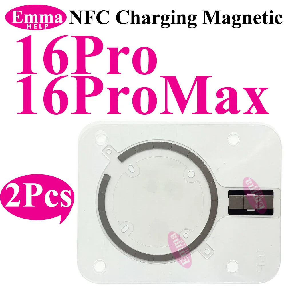 Фото 2 шт., магнитная беспроводная зарядка NFC для iPhone 12 13 16 Pro Max 14 15 Plus, задняя крышка, заднее стекло, магнитное зарядное устройство MagSafe, ремонт №3