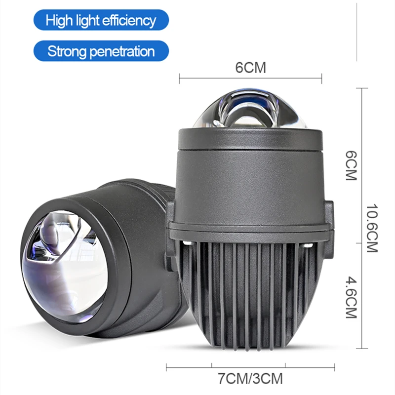 Автомобильные 2-дюймовые мини BI лазерные светодиодные противотуманные фары