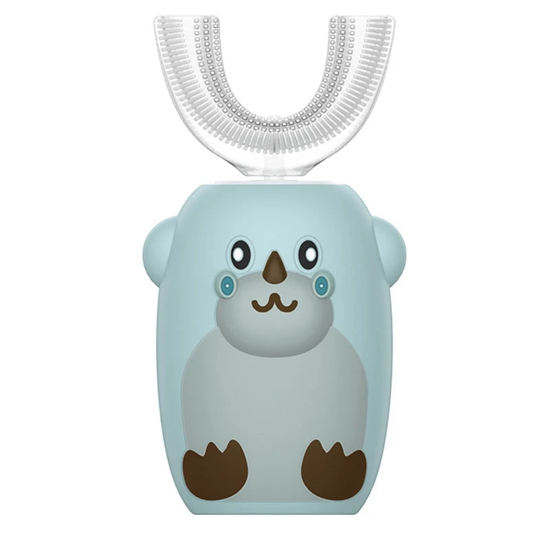 

Умная электрическая зубная щетка 360 градусов, Детская силиконовая автоматическая ультразвуковая зубная щетка, мультяшная ленивая зубная щ...