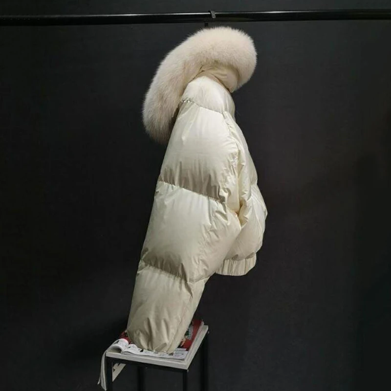 Парка пуховая женская с искусственным мехом теплая непромокаемая куртка-пуховик