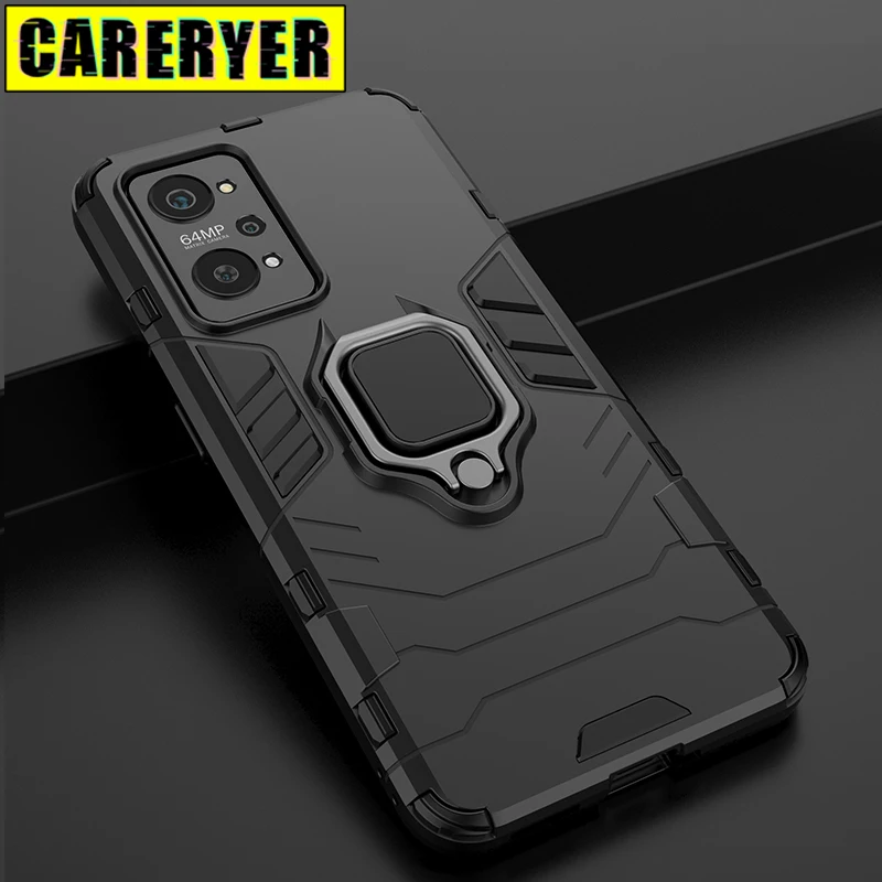 

Shockproof Ring Car Holder Phone Case For OPPO Realme GT GT2 Pro NEO 2 3 3T Armor Protective Cover for Realme X X2 X7 X50 Pro XT