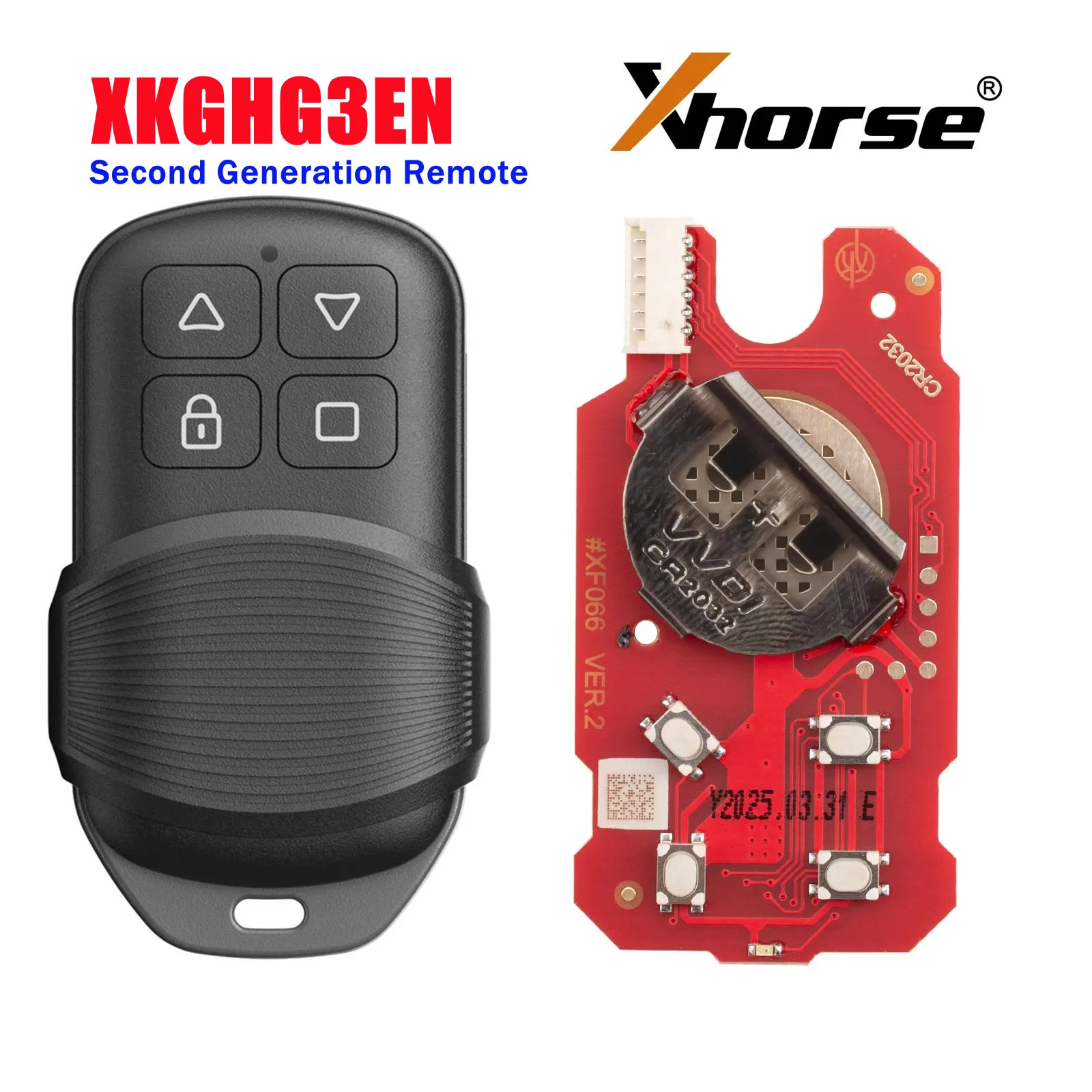 

XHORSE XKGHG3EN Masker Style 4-кнопочный пульт дистанционного управления для гаража, замена универсальных ключей XKGHG1EN