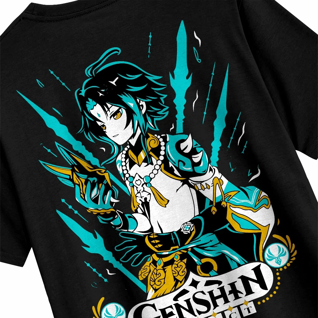 Kaos Varied Character Lore Genshin Impact 02E Baju Аниме 수вля Katun 24s Футболка Манга