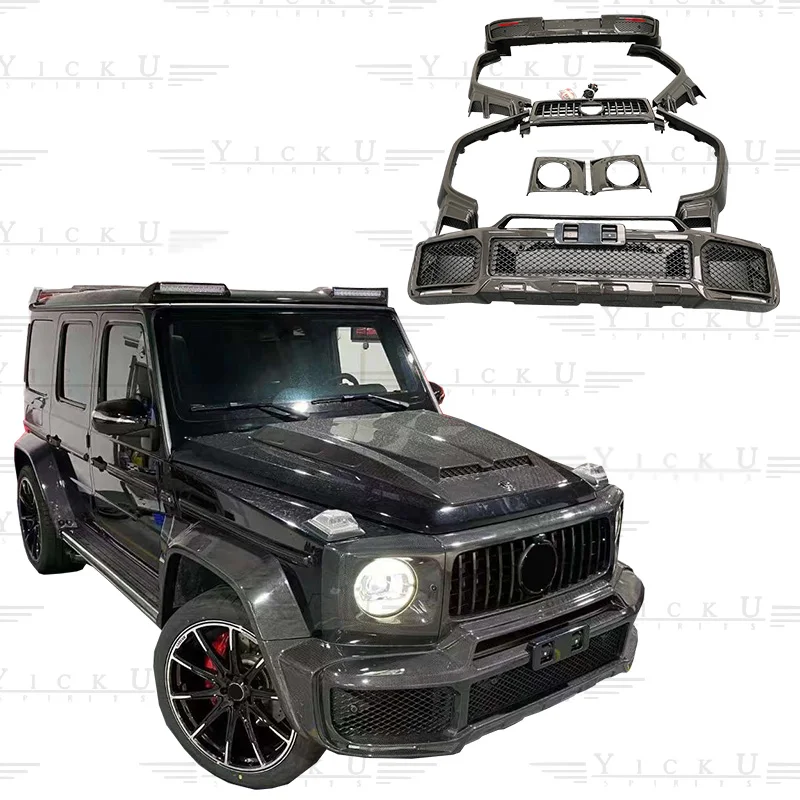 Передний бампер из углеродного волокна для Babos Rocket G800 18-22 подходит Mercedes Benz G-Class W464