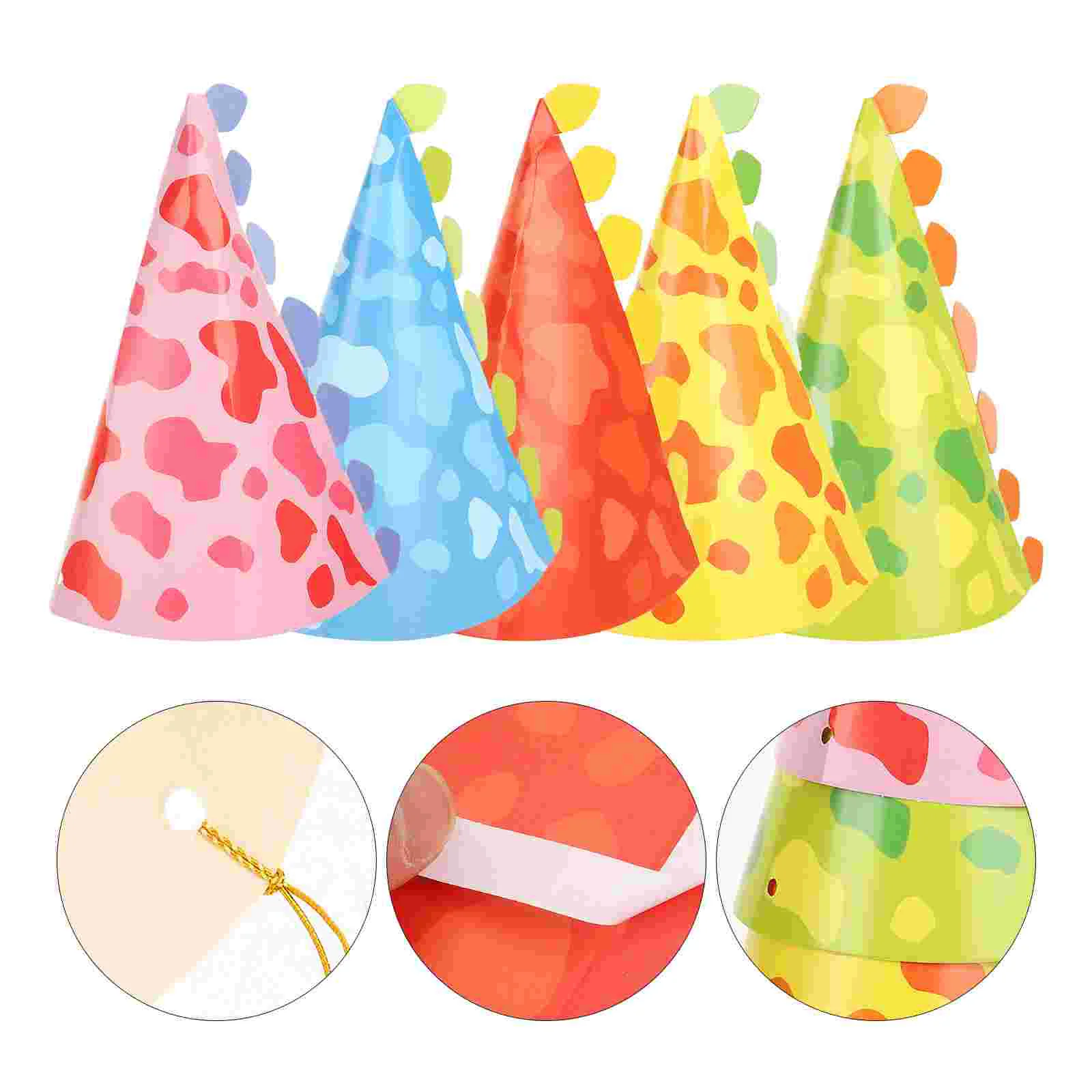 

20 Pcs Kid Bonnet Girls Birthday Hat Party Cartoon Pink Cone Paper Cones Crafts Prop Baby