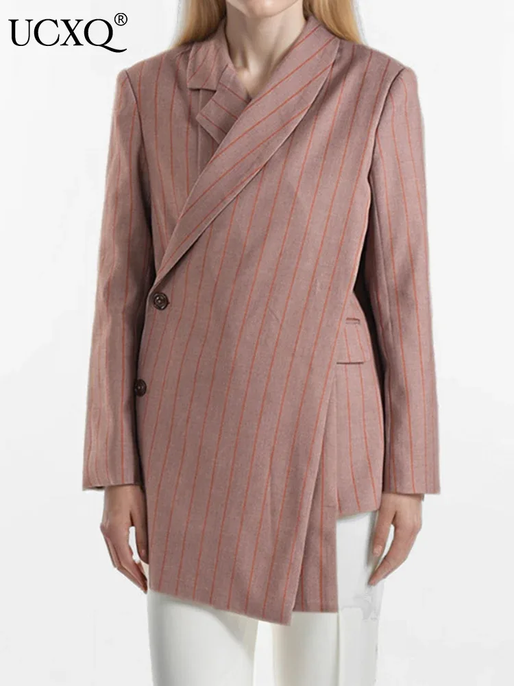 UCXQ модная уличная куртка в европейском стиле нерегулярный деконструкционный