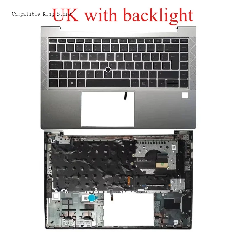 Клавиатура P USSPLASPFR для ноутбуков HP Elitebook 840 845 740 745 G7 G8, верхняя часть корпуса с подсветкой, M36312-001 M07090-001 (art.: 3920dc6891ebe) - 3920dc6891ebe