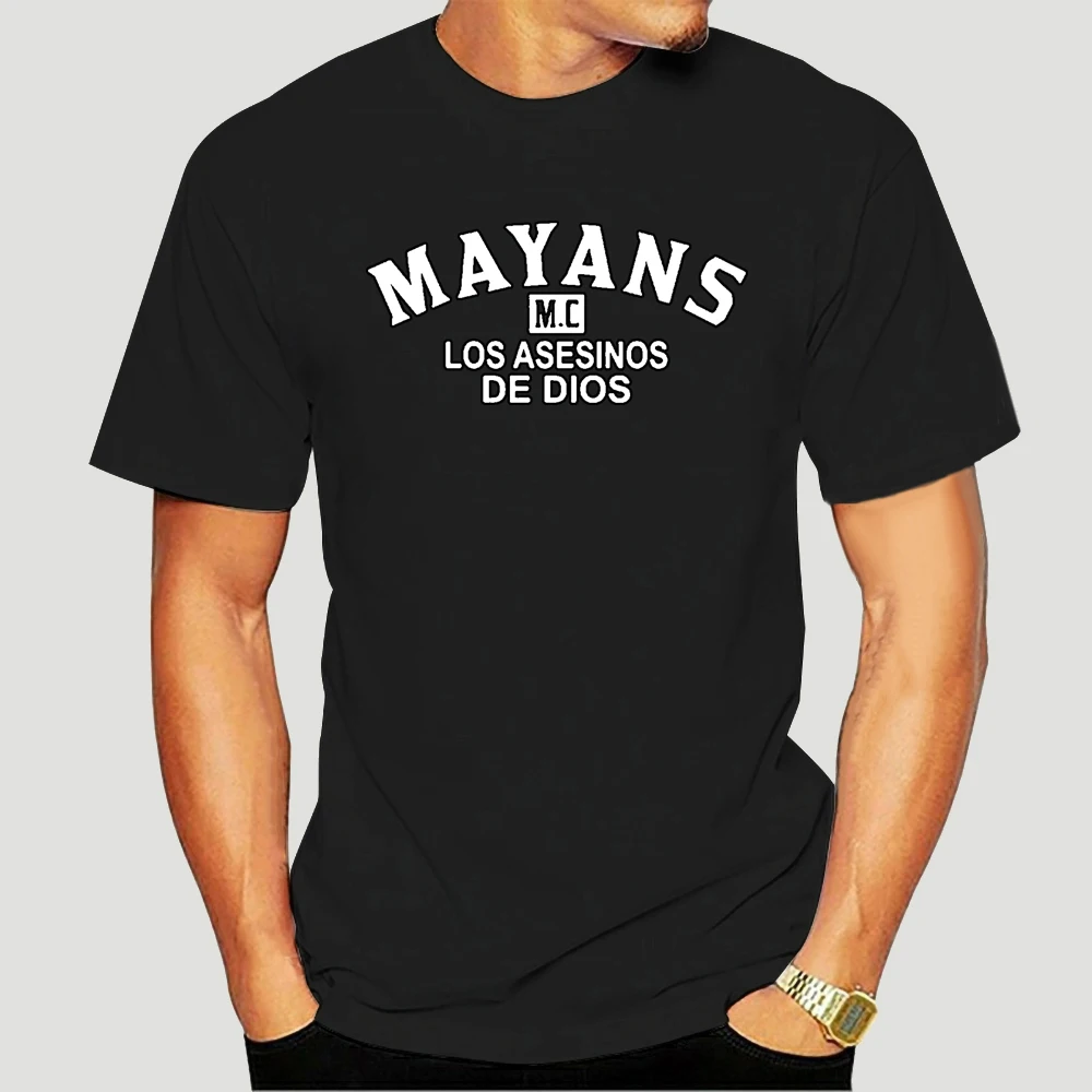 

Men t-shirt Mayans MC White Slogan Front Print Only tshirt Women t shirt 7225X
