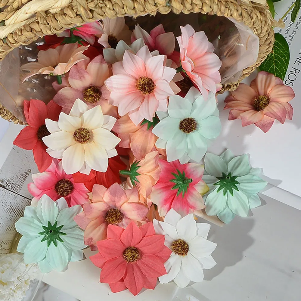 Искусственные цветы герберы 30 шт. 6 см украшение для домашней вечеринки