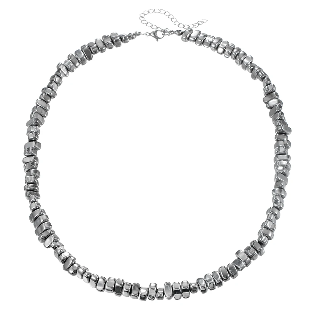 Модное нишевое дизайнерское ожерелье в стиле панк из черного Желчного Камня с