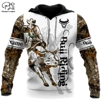 newfashion animal sports rodeo bull riding cowboy tattoo menwomen 3dprint pullover harajuku streetwear casual funny hoodies x1