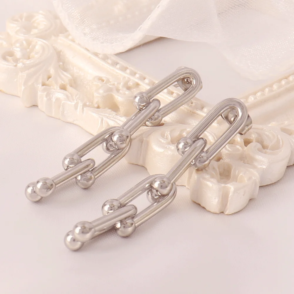 Ожерелье из нержавеющей стали 316L в стиле панк массивные U-образные цепи ожерелья