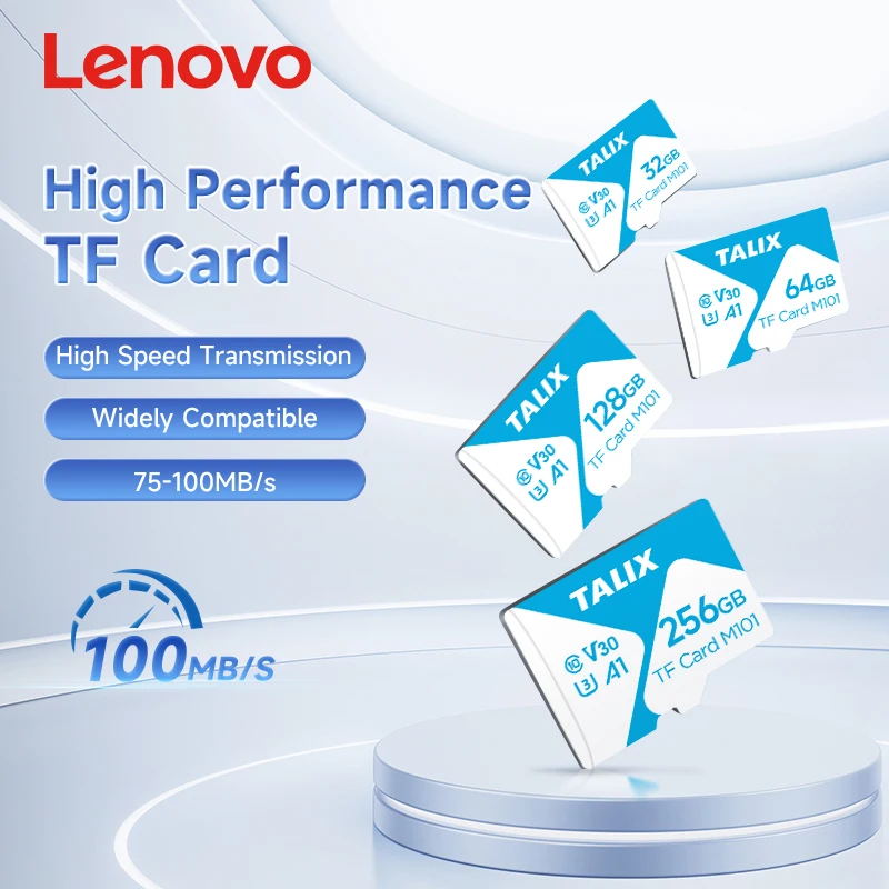 Фото Карта памяти TF Lenovo TALIX Micro SD 32-512 ГБ, Class 10 U3 V30 A1, высокоскоростная, для телефона, камеры, дрона (дропшиппинг) №2
